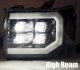 GMC Sierra 2500HD 2007-2014 Black LED Quad Projector Headlights DRL Dynamic Signal Activation