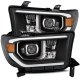 Toyota Tundra 2007-2013 Black Projector Headlights LED DRL Activation