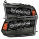 Dodge Ram 2009-2018 5th Gen Glossy Black Smoked LED Quad Projector Headlights DRL