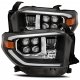 Toyota Tundra 2014-2021 Black LED Quad Projector Headlights DRL Activation Level