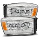 Dodge Ram 2500 2006-2009 LED Quad Projector Headlights DRL Dynamic Signal