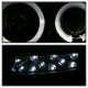 Dodge Ram 2006-2008 Black Smoked Halo Projector Headlights with LED