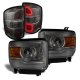 GMC Sierra 1500 2014-2015 Smoked Projector Headlights LED Tail Lights