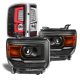 2015 GMC Sierra 2500HD SLE Black Projector Headlights LED Tail Lights