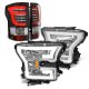 Ford F150 XL 2015-2017 DRL Headlights Black Custom LED Tail Lights