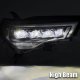Toyota 4Runner 2014-2022 Glossy Black LED Quad Projector Headlights DRL Dynamic Signal Activation