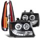 Chevy Tahoe 2007-2014 Black Halo Projector Headlights Full LED Tail Lights Conversion