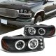 GMC Sierra 1999-2006 Black Halo Projector Headlights with LED