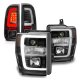 Ford F250 Super Duty 2008-2010 Black DRL Projector Headlights LED Tail Lights