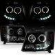 Chevy Tahoe 2007-2014 Black Smoked Projector Headlights