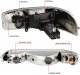 GMC Sierra 1999-2006 Chrome Tube Headlights
