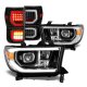 Toyota Tundra 2007-2013 Black Facelift DRL Projector Headlights LED Tail Lights