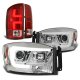 Dodge Ram 2500 2007-2009 DRL Projector Headlights Custom LED Tail Lights