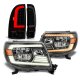 Toyota Tacoma 2005-2011 Black Smoked Switchback DRL LED Headlights Tail Lights