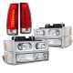 GMC Suburban 1994-1999 LED DRL Headlights Tube LED Tail Lights