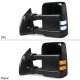 Ford F250 Super Duty 2008-2016 Glossy Black Tow Mirrors Smoked Switchback LED Sequential Signal