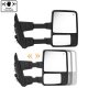 Ford F250 Super Duty 2008-2016 Glossy Black Tow Mirrors Smoked Switchback LED Sequential Signal