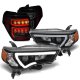 Toyota 4Runner 2014-2020 Black DRL Projector Headlights Tinted LED Tail Lights