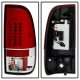 Ford F250 Super Duty 2008-2014 Red and Clear LED Tail Lights