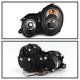 Mercedes Benz CLK 1998-2002 Black Dual Halo Projector Headlights