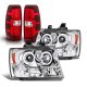 Chevy Avalanche 2007-2013 Halo Projector Headlights LED Tail Lights