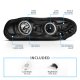 Chevy Camaro 1998-2002 Black Projector Headlights Halo and LED