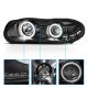 Chevy Camaro 1998-2002 Black Projector Headlights Halo and LED