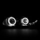 Chevy Camaro 1998-2002 Black Projector Headlights Halo and LED