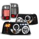 Ford Ranger 2001-2011 Black Halo Projector Headlights LED Tail Lights