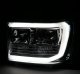 GMC Sierra 2007-2013 Chrome LED Tube DRL Projector Headlights