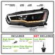 Mitsubishi Lancer 2008-2017 Black HID Projector Headlights LED DRL Dynamic Signal