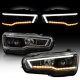 Mitsubishi Lancer 2008-2017 Black HID Projector Headlights LED DRL Dynamic Signal