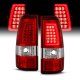 Chevy Silverado 1500HD 2001-2002 Red and Clear LED Tube Tail Lights