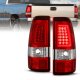 Chevy Silverado 2500 1999-2002 Red and Clear LED Tube Tail Lights