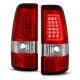 GMC Sierra 2500 1999-2004 Red and Clear LED Tube Tail Lights