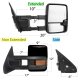 Toyota Sequoia 2008-2020 Glossy Black Power Folding Tow Mirrors LED Lights