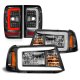 Ford Ranger 2001-2011 Black LED DRL Headlights Tail Lights