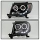 Toyota Tacoma 2005-2011 Black Smoked Dual Halo Projector Headlights LED