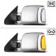 Toyota Tundra 2007-2021 Chrome Power Folding Tow Mirrors Smoked Switchback LED Sequential Signal