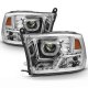 Dodge Ram 1500 2009-2018 Clear Halo Projector Headlights LED DRL