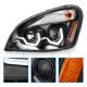 Freightliner Cascadia 2008-2017 Black Projector Headlights LED DRL