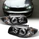 BMW 128i 2008-2013 E82 E88 Black Dual Halo Projector Headlights