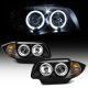 BMW 128i 2008-2013 E82 E88 Black Dual Halo Projector Headlights