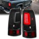 Chevy Silverado 1500HD 2003-2006 Black Smoked Tube LED Tail Lights