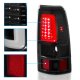 Chevy Silverado 3500 2003-2006 Black Smoked Tube LED Tail Lights