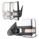 Dodge Ram 1500 2009-2018 Chrome Power Fold Tow Mirrors Clear LED Lights