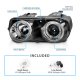 Acura Integra 1994-1997 Clear Projector Headlights with Halo