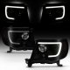 Toyota Tacoma 2005-2011 Black Smoked LED Tube Projector Headlights