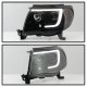 Toyota Tacoma 2005-2011 Black Smoked LED Tube Projector Headlights