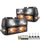 Chevy Suburban 1994-1999 Smoked Headlights LED Bulbs Complete Kit